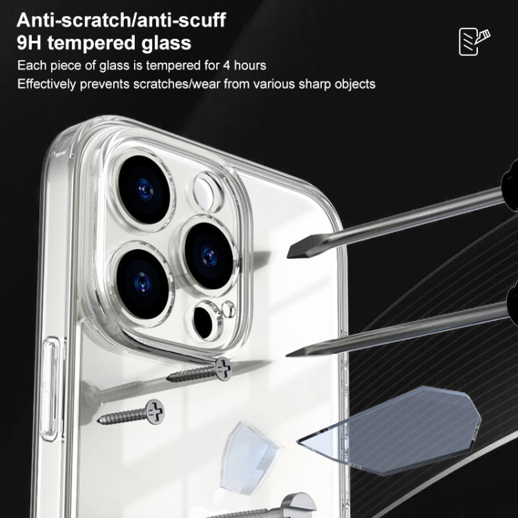 For iPhone 16 Pro Max Four Corner Airbag Transparent Glass Phone Case - iPhone 16 Pro Max Cases by PMC Jewellery | Online Shopping South Africa | PMC Jewellery | Buy Now Pay Later Mobicred