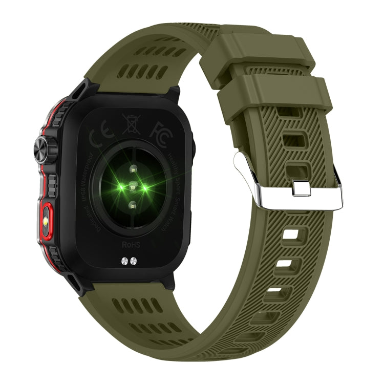 HT29 2.01 inch IPS Screen Triple Proof Smart Watch with Banknote Detector Light(Green) - Smart Watches by PMC Jewellery | Online Shopping South Africa | PMC Jewellery | Buy Now Pay Later Mobicred