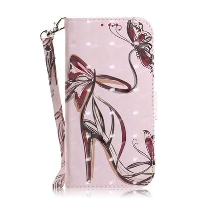 For Samsung Galaxy S25 5G 3D Colored Horizontal Flip Leather Phone Case(Butterfly High-heeled) - Galaxy S25 5G Cases by PMC Jewellery | Online Shopping South Africa | PMC Jewellery | Buy Now Pay Later Mobicred