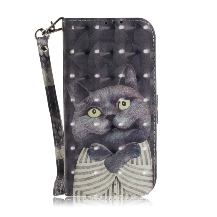 For Samsung Galaxy S25 5G 3D Colored Horizontal Flip Leather Phone Case(Hug Cat) - Galaxy S25 5G Cases by PMC Jewellery | Online Shopping South Africa | PMC Jewellery | Buy Now Pay Later Mobicred