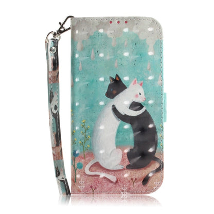 For Samsung Galaxy S25 5G 3D Colored Horizontal Flip Leather Phone Case(Black White Cat) - Galaxy S25 5G Cases by PMC Jewellery | Online Shopping South Africa | PMC Jewellery | Buy Now Pay Later Mobicred