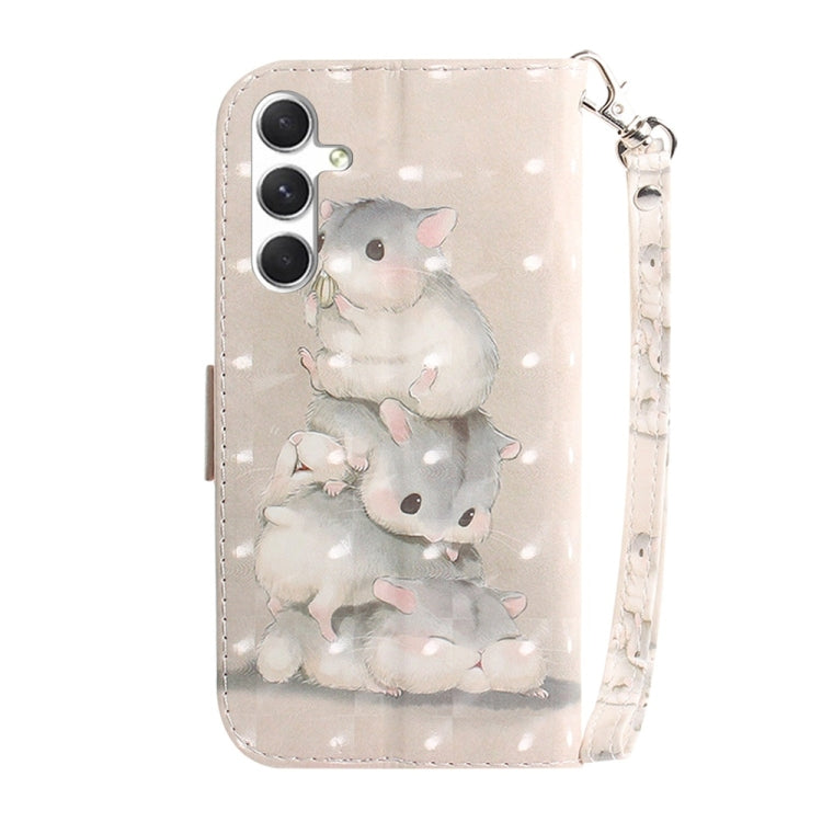 For Samsung Galaxy S25+ 5G 3D Colored Horizontal Flip Leather Phone Case(Squirrels) - Galaxy S25+ 5G Cases by PMC Jewellery | Online Shopping South Africa | PMC Jewellery | Buy Now Pay Later Mobicred