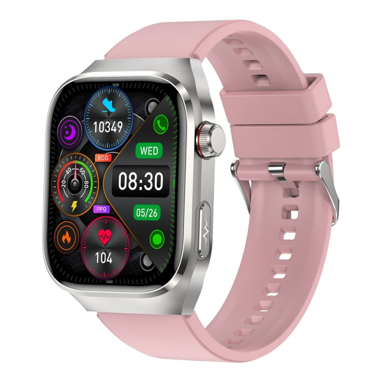 TK16 2.04 inch LCD Screen Silicone Strap Smart Watch Supports Health Monitoring(Pink) - Smart Watches by PMC Jewellery | Online Shopping South Africa | PMC Jewellery | Buy Now Pay Later Mobicred