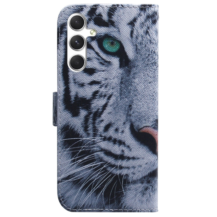 For Samsung Galaxy S25+ 5G Coloured Drawing Flip Leather Phone Case(Tiger) - Galaxy S25+ 5G Cases by PMC Jewellery | Online Shopping South Africa | PMC Jewellery | Buy Now Pay Later Mobicred