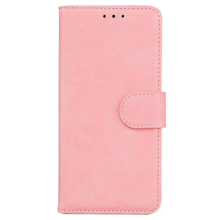 For Samsung Galaxy S25 5G Skin Feel Pure Color Flip Leather Phone Case(Pink) - Galaxy S25 5G Cases by PMC Jewellery | Online Shopping South Africa | PMC Jewellery | Buy Now Pay Later Mobicred