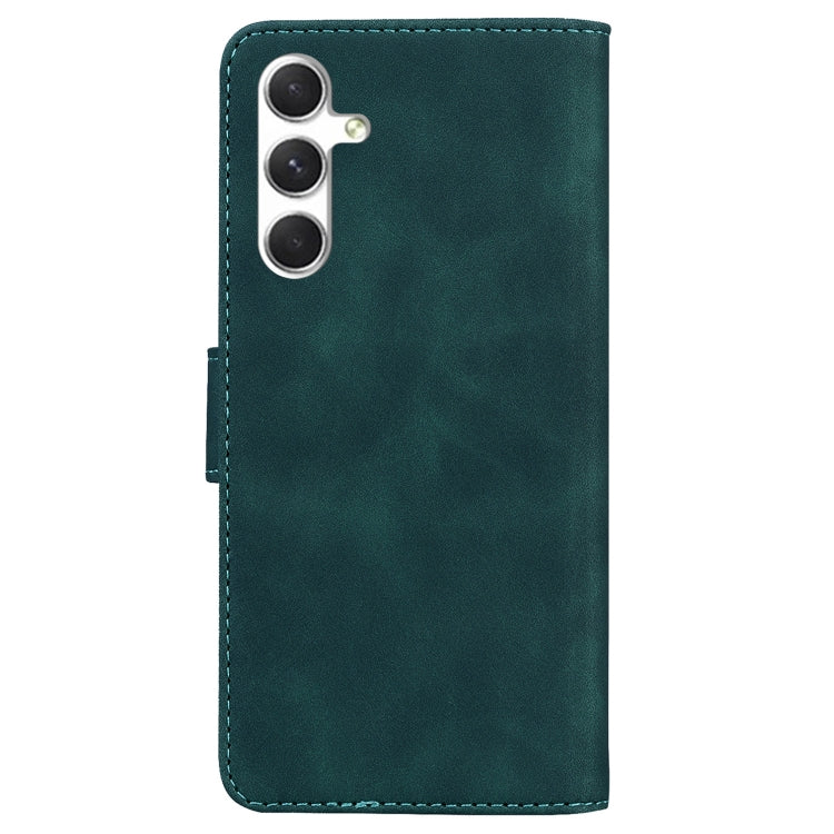 For Samsung Galaxy S25+ 5G Skin Feel Pure Color Flip Leather Phone Case(Green) - Galaxy S25+ 5G Cases by PMC Jewellery | Online Shopping South Africa | PMC Jewellery | Buy Now Pay Later Mobicred