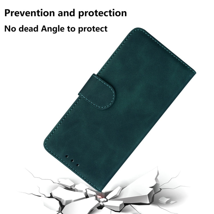 For Samsung Galaxy S25 Ultra 5G Skin Feel Pure Color Flip Leather Phone Case(Green) - Galaxy S25 Ultra 5G Cases by PMC Jewellery | Online Shopping South Africa | PMC Jewellery | Buy Now Pay Later Mobicred