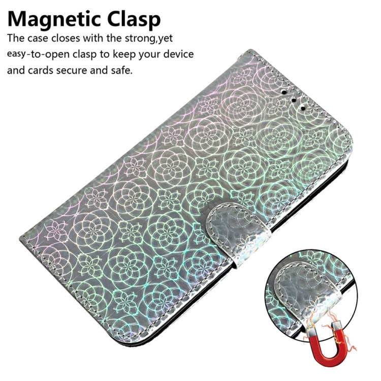 For Samsung Galaxy S25 5G Colorful Magnetic Buckle Leather Phone Case(Silver) - Galaxy S25 5G Cases by PMC Jewellery | Online Shopping South Africa | PMC Jewellery | Buy Now Pay Later Mobicred