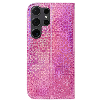 For Samsung Galaxy S25 Ultra 5G Colorful Magnetic Buckle Leather Phone Case(Pink) - Galaxy S25 Ultra 5G Cases by PMC Jewellery | Online Shopping South Africa | PMC Jewellery | Buy Now Pay Later Mobicred