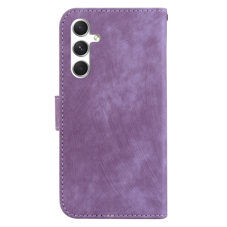 For Samsung Galaxy S25 5G Little Tiger Embossed Leather Phone Case(Purple) - Galaxy S25 5G Cases by PMC Jewellery | Online Shopping South Africa | PMC Jewellery | Buy Now Pay Later Mobicred