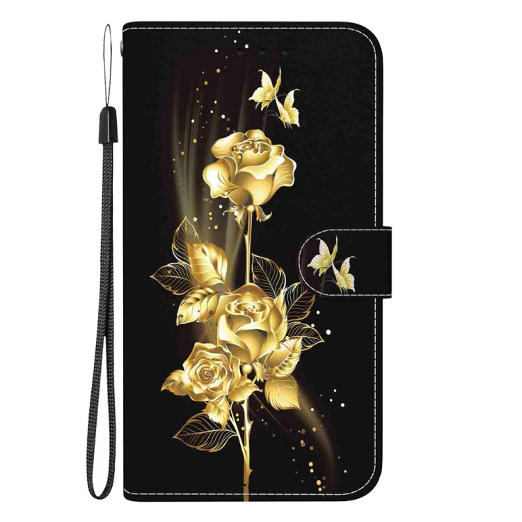 For Samsung Galaxy S25 5G Crystal Texture Colored Drawing Leather Phone Case(Gold Butterfly Rose) - Galaxy S25 5G Cases by PMC Jewellery | Online Shopping South Africa | PMC Jewellery | Buy Now Pay Later Mobicred