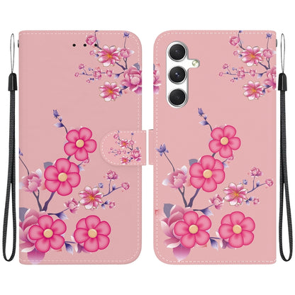 For Samsung Galaxy S25+ 5G Crystal Texture Colored Drawing Leather Phone Case(Cherry Blossoms) - Galaxy S25+ 5G Cases by PMC Jewellery | Online Shopping South Africa | PMC Jewellery | Buy Now Pay Later Mobicred