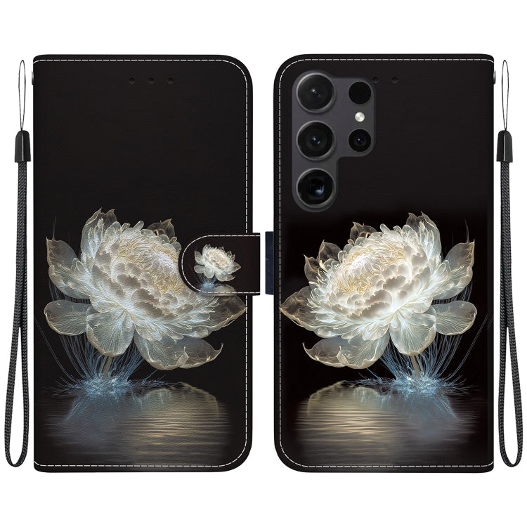 For Samsung Galaxy S25 Ultra 5G Crystal Texture Colored Drawing Leather Phone Case(Crystal Peony) - Galaxy S25 Ultra 5G Cases by PMC Jewellery | Online Shopping South Africa | PMC Jewellery | Buy Now Pay Later Mobicred