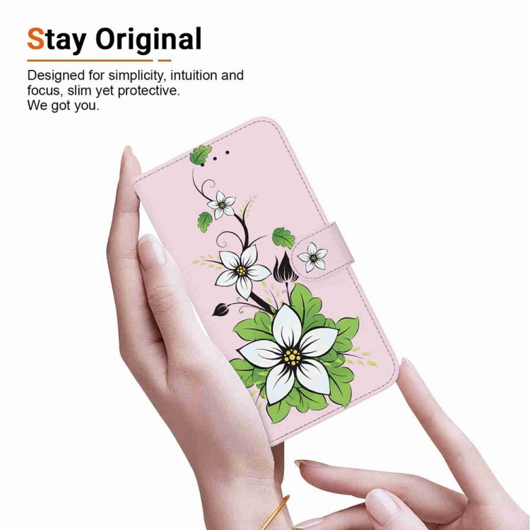 For Samsung Galaxy S25 Ultra 5G Crystal Texture Colored Drawing Leather Phone Case(Lily) - Galaxy S25 Ultra 5G Cases by PMC Jewellery | Online Shopping South Africa | PMC Jewellery | Buy Now Pay Later Mobicred