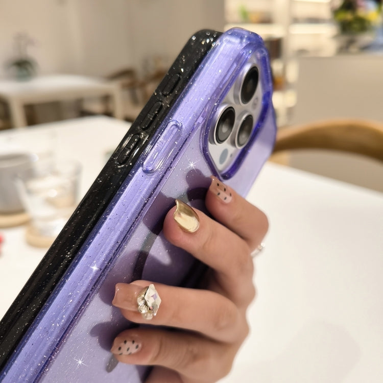 For iPhone 16 Plus Glitter Powder TPU Hybrid PC MagSafe Phone Case(Transparent) - iPhone 16 Plus Cases by PMC Jewellery | Online Shopping South Africa | PMC Jewellery | Buy Now Pay Later Mobicred