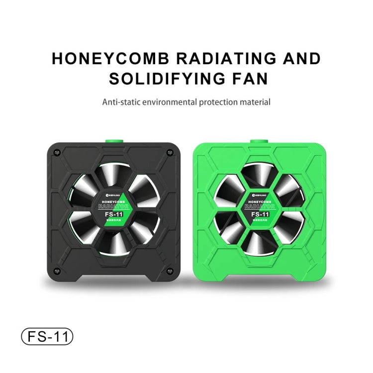 Mijing FS-11 Cooling + UV Curing + Smoke Extraction Honeycomb Radiating Fan(Black) - Others by MIJING | Online Shopping South Africa | PMC Jewellery | Buy Now Pay Later Mobicred