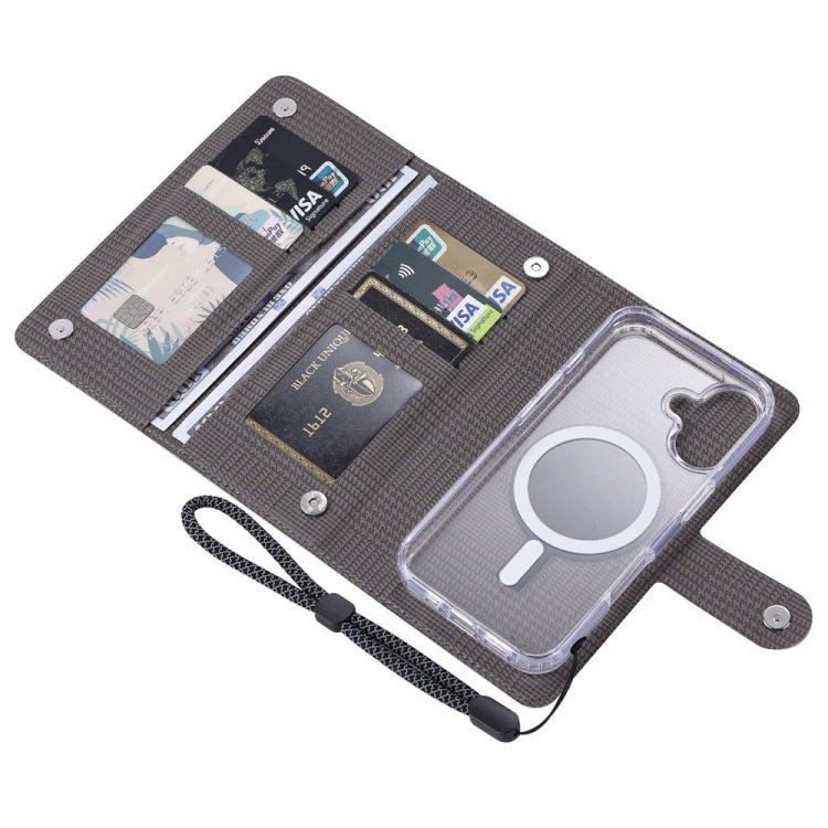 For iPhone 15 ViLi GHA-C Series RFID MagSafe Magnetic Flip Leather Phone Case(Grey) - iPhone 15 Cases by ViLi | Online Shopping South Africa | PMC Jewellery | Buy Now Pay Later Mobicred