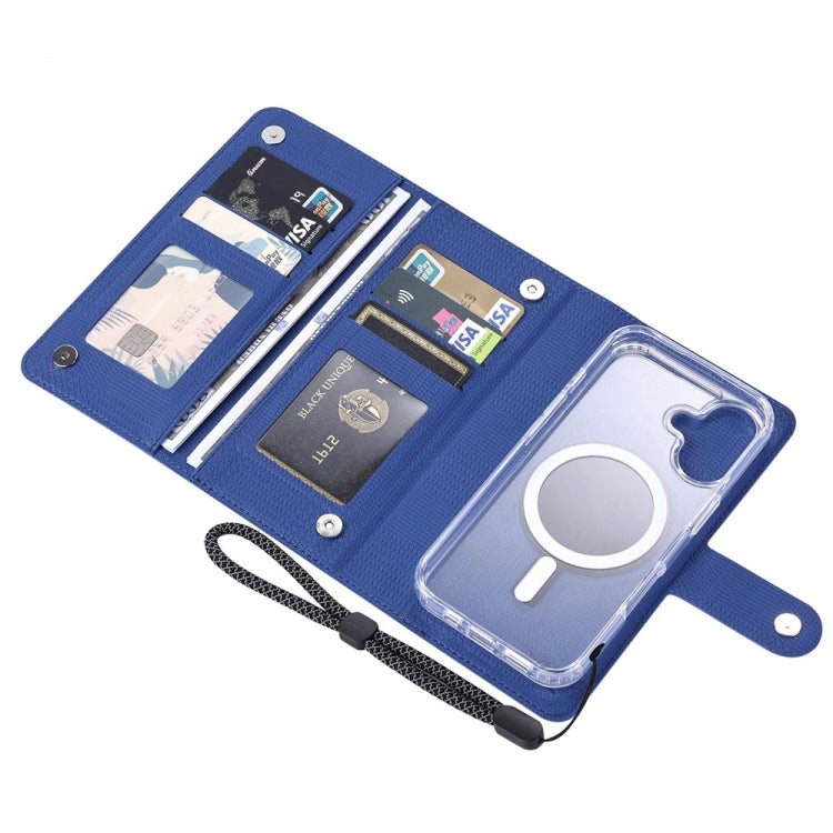 For iPhone 15 ViLi GHA-C Series RFID MagSafe Magnetic Flip Leather Phone Case(Blue) - iPhone 15 Cases by ViLi | Online Shopping South Africa | PMC Jewellery | Buy Now Pay Later Mobicred