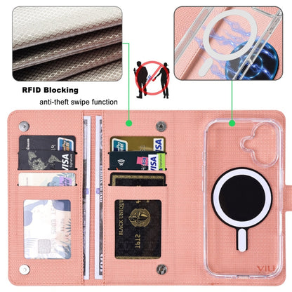 For iPhone 14 Pro Max ViLi GHA-C Series RFID MagSafe Magnetic Flip Leather Phone Case(Pink) - iPhone 14 Pro Max Cases by ViLi | Online Shopping South Africa | PMC Jewellery | Buy Now Pay Later Mobicred