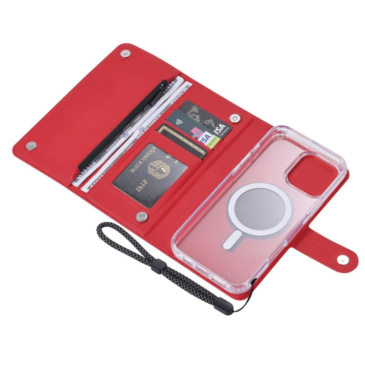 For iPhone 16 Pro ViLi GHB-C Series RFID MagSafe Magnetic Flip Leather Phone Case(Red) - iPhone 16 Pro Cases by ViLi | Online Shopping South Africa | PMC Jewellery | Buy Now Pay Later Mobicred