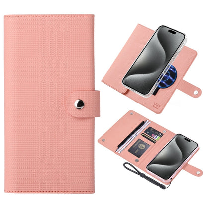 For iPhone 15 Pro ViLi GHB-C Series RFID MagSafe Magnetic Flip Leather Phone Case(Pink) - iPhone 15 Pro Cases by ViLi | Online Shopping South Africa | PMC Jewellery | Buy Now Pay Later Mobicred