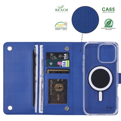 For iPhone 14 Pro ViLi GHB-C Series RFID MagSafe Magnetic Flip Leather Phone Case(Blue) - iPhone 14 Pro Cases by ViLi | Online Shopping South Africa | PMC Jewellery | Buy Now Pay Later Mobicred