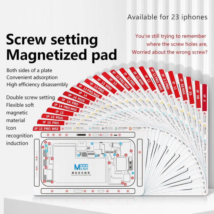 For iPhone 14 MaAnt Double-sided Screw Positioning Flexible Soft Magnetic Pad - Magnetic Screws Mat by PMC Jewellery | Online Shopping South Africa | PMC Jewellery | Buy Now Pay Later Mobicred