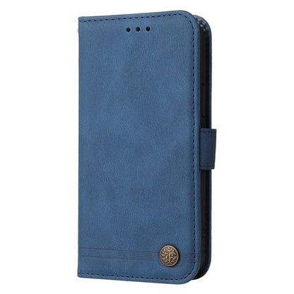 For Samsung Galaxy S25 Ultra 5G Skin Feel Life Tree Metal Button Leather Phone Case(Blue) - Galaxy S25 Ultra 5G Cases by PMC Jewellery | Online Shopping South Africa | PMC Jewellery | Buy Now Pay Later Mobicred