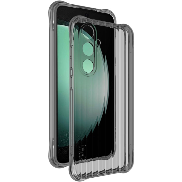 For Samsung Galaxy S24 FE 5G IMAK Corrugated Texture Airbag TPU Phone Case(Transparent Black) - Galaxy S24 FE 5G Cases by imak | Online Shopping South Africa | PMC Jewellery | Buy Now Pay Later Mobicred