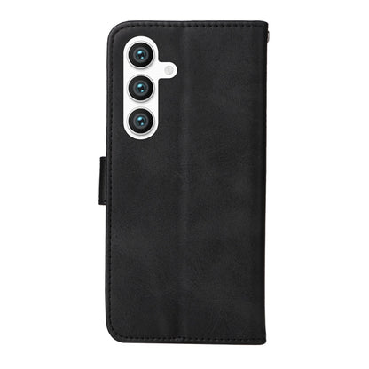 For Samsung Galaxy S25 5G Classic Calf Texture Flip Leather Phone Case(Black) - Galaxy S25 5G Cases by PMC Jewellery | Online Shopping South Africa | PMC Jewellery | Buy Now Pay Later Mobicred