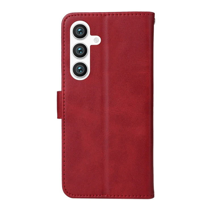 For Samsung Galaxy S25+ 5G Classic Calf Texture Flip Leather Phone Case(Red) - Galaxy S25+ 5G Cases by PMC Jewellery | Online Shopping South Africa | PMC Jewellery | Buy Now Pay Later Mobicred