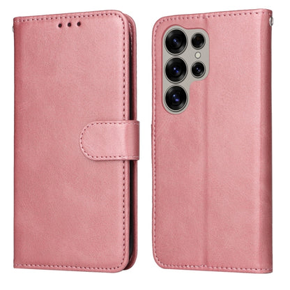 For Samsung Galaxy S25 Ultra 5G Classic Calf Texture Flip Leather Phone Case(Rose Gold) - Galaxy S25 Ultra 5G Cases by PMC Jewellery | Online Shopping South Africa | PMC Jewellery | Buy Now Pay Later Mobicred