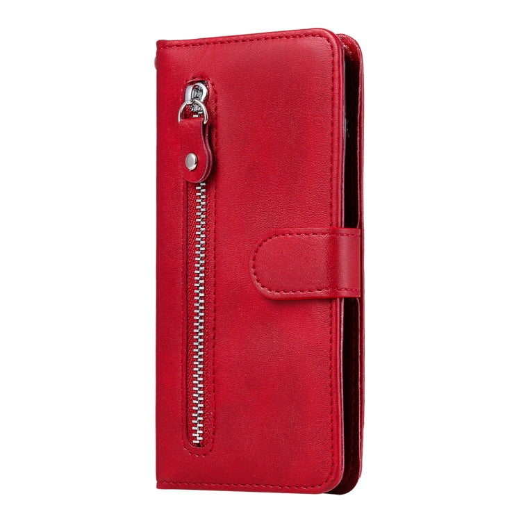 For Samsung Galaxy S25+ 5G Fashion Calf Texture Zipper Leather Phone Case(Red) - Galaxy S25+ 5G Cases by PMC Jewellery | Online Shopping South Africa | PMC Jewellery | Buy Now Pay Later Mobicred