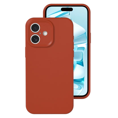 For iPhone 16 Plus Precise Hole Liquid Silicone Jelly Color Full Coverage Phone Case(Caramel Brown) - iPhone 16 Plus Cases by PMC Jewellery | Online Shopping South Africa | PMC Jewellery | Buy Now Pay Later Mobicred