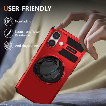 For iPhone 16 Plus Rotating Magnetic Holder Phone Case(Red) - iPhone 16 Plus Cases by PMC Jewellery | Online Shopping South Africa | PMC Jewellery | Buy Now Pay Later Mobicred