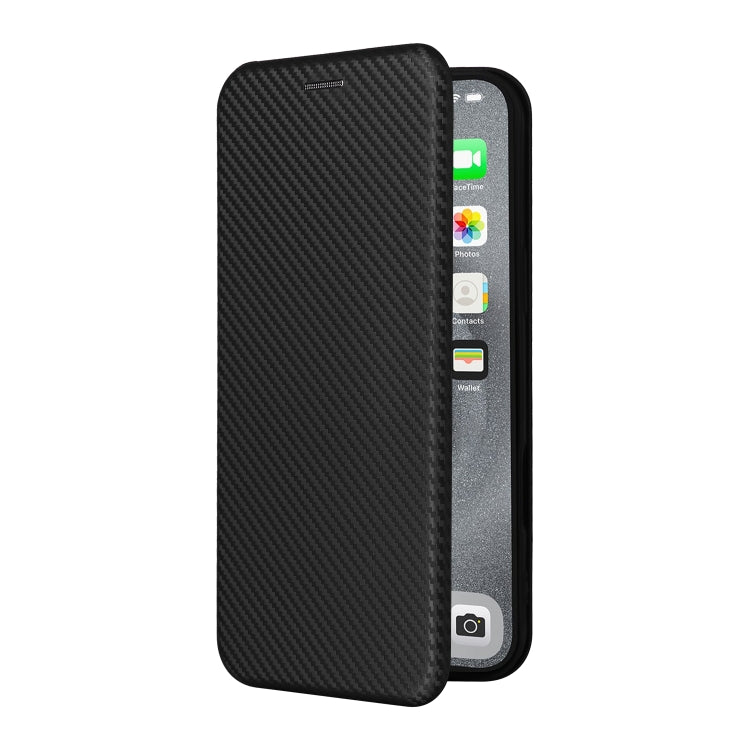 For iPhone 16 Pro Max Carbon Fiber Texture Flip Leather Phone Case(Black) - iPhone 16 Pro Max Cases by PMC Jewellery | Online Shopping South Africa | PMC Jewellery | Buy Now Pay Later Mobicred