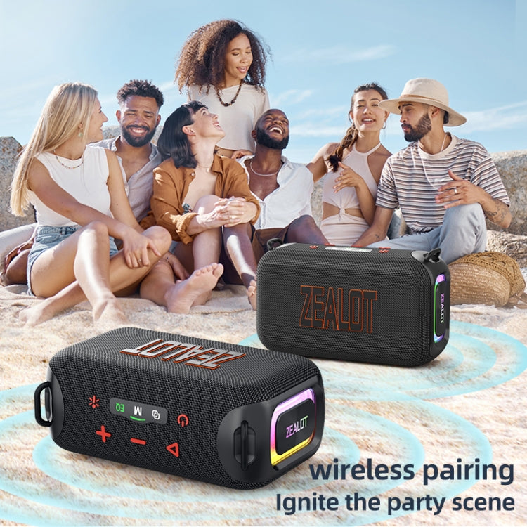 Zealot S85 50W Outdoor Waterproof Portable Bluetooth Speaker(Black) - Waterproof Speaker by ZEALOT | Online Shopping South Africa | PMC Jewellery | Buy Now Pay Later Mobicred