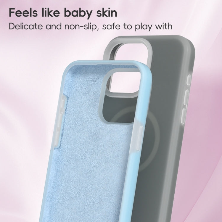 For iPhone 16 Jelly Liquid Silicone MagSafe Magnetic Phone Case(Sand Pink) - iPhone 16 Cases by PMC TechLife | Online Shopping South Africa | PMC TechLife | Buy Now Pay Later Mobicred