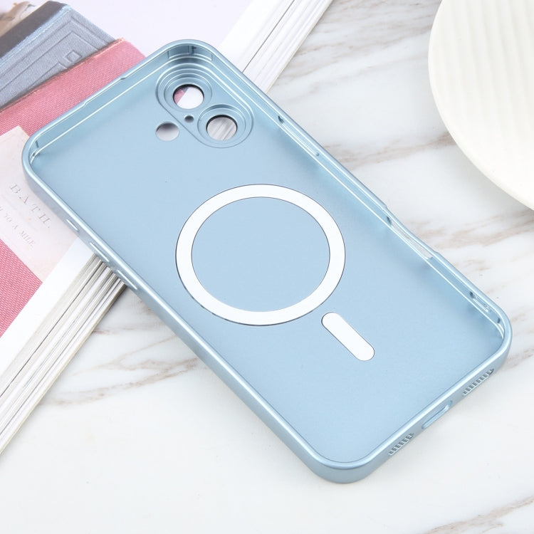 For iPhone 16 Liquid TPU Silicone Solid Color MagSafe Phone Case(Blue) - iPhone 16 Cases by PMC Jewellery | Online Shopping South Africa | PMC Jewellery | Buy Now Pay Later Mobicred