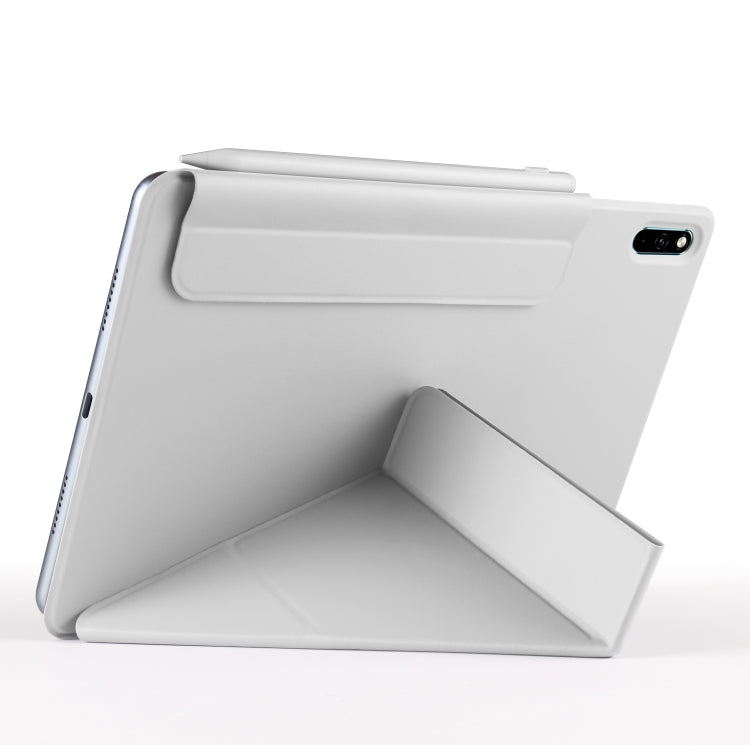 For Huawei MatePad 11 2021 Fixed Buckle Magnetic Deformation Leather Tablet Case(Grey) - free shipping - PMC TechLife - Order now!
