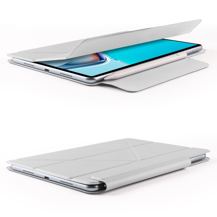 For Huawei MatePad 11 2021 Fixed Buckle Magnetic Deformation Leather Tablet Case(Grey) - free shipping - PMC TechLife - Order now!