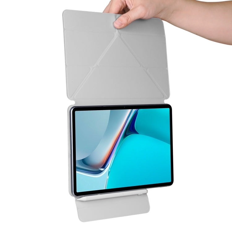 For Huawei MatePad 11 2021 Fixed Buckle Magnetic Deformation Leather Tablet Case(Grey) - free shipping - PMC TechLife - Order now!
