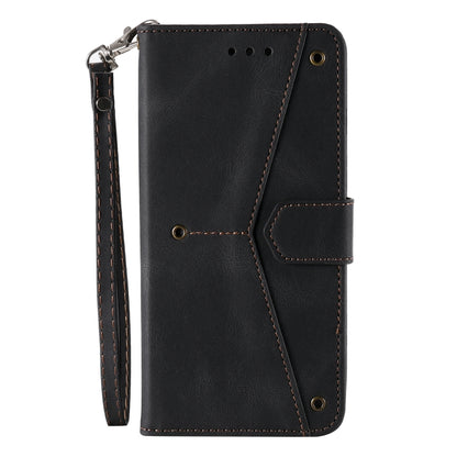 For iPhone 16 Pro Nail Skin Feel Stitching Calf Texture Leather Phone Case(Black) - iPhone 16 Pro Cases by PMC Jewellery | Online Shopping South Africa | PMC Jewellery | Buy Now Pay Later Mobicred