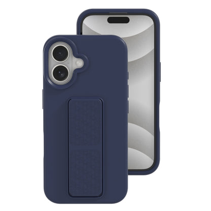 For iPhone 16 Plus Liquid Silicone Holder Phone Case(Midnight Blue) - iPhone 16 Plus Cases by PMC Jewellery | Online Shopping South Africa | PMC Jewellery | Buy Now Pay Later Mobicred