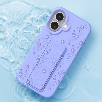 For iPhone 16 Pro Max Liquid Silicone Holder Phone Case(Light Purple) - iPhone 16 Pro Max Cases by PMC Jewellery | Online Shopping South Africa | PMC Jewellery | Buy Now Pay Later Mobicred