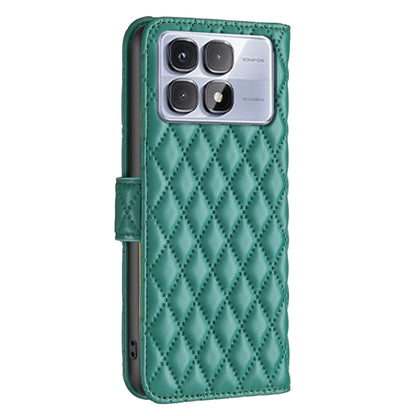 For Redmi K70 Ultra Diamond Lattice Wallet Flip Leather Phone Case(Green) - Xiaomi Cases by PMC Jewellery | Online Shopping South Africa | PMC Jewellery | Buy Now Pay Later Mobicred