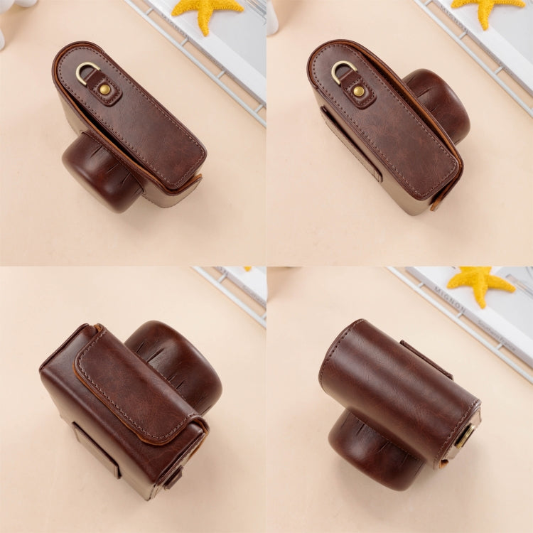 For FUJIFILM X100VI Full Body Leather Camera Case Bag with Strap(Brown) - Leather Bag by PMC TechLife | Online Shopping South Africa | PMC TechLife | Buy Now Pay Later Mobicred