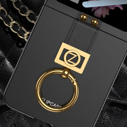 For Samsung Galaxy Z Flip6 GKK Integrated Ultra-thin Phone Case with Z Ring Holder(Black) - Galaxy Z Flip6 5G Cases by GKK | Online Shopping South Africa | PMC Jewellery | Buy Now Pay Later Mobicred