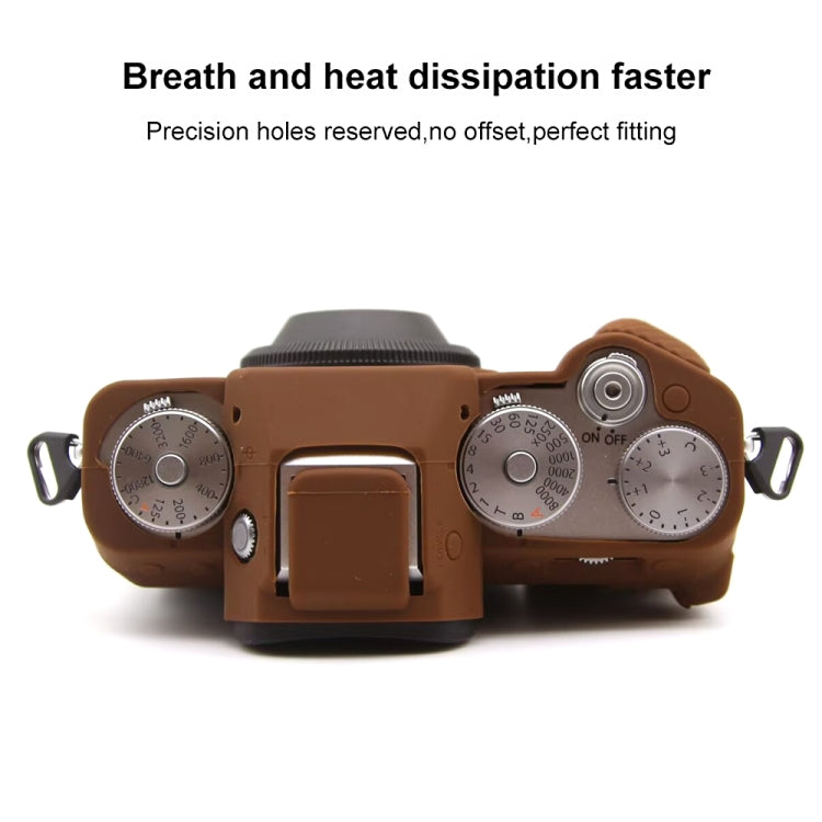 For FUJIFILM X-T5 Soft Silicone Protective Case(Coffee) - Protective Case by PMC TechLife | Online Shopping South Africa | PMC TechLife | Buy Now Pay Later Mobicred