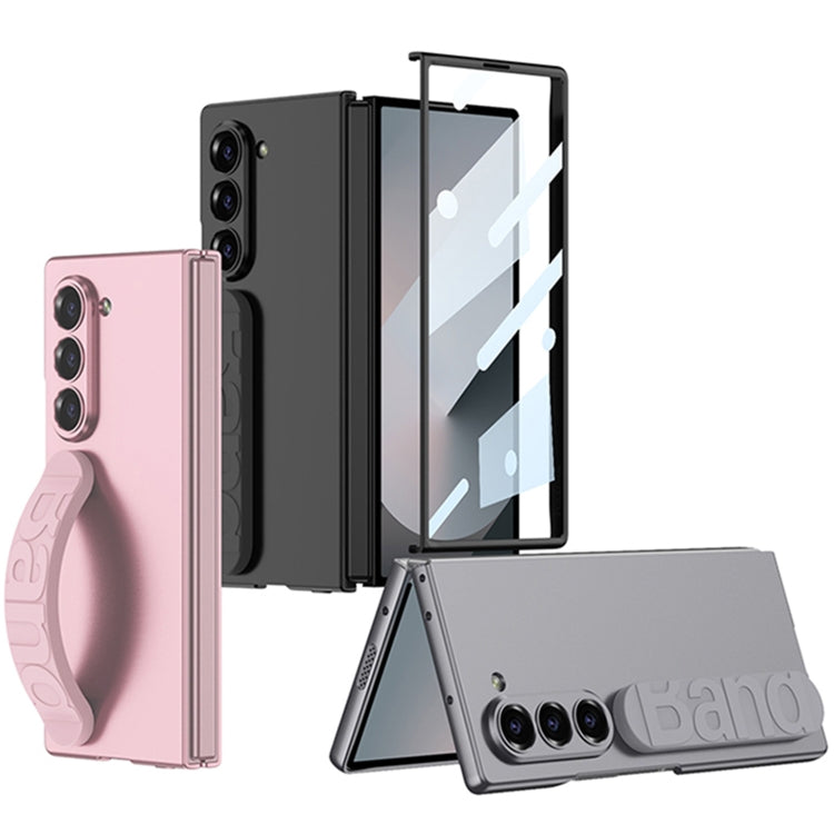 For Samsung Galaxy Z Fold6 GKK Integrated Silicone Wristband Phone Case(Pink) - Galaxy Z Fold6 5G Cases by GKK | Online Shopping South Africa | PMC Jewellery | Buy Now Pay Later Mobicred